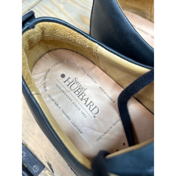 US10.5 Samuel Hubbard 5014 Navy Dark Blue Leather Dress Shoes Oxfords Vibram main image 5